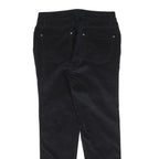 GUESS Womens Cotton Blend Black Slim Skinny Trousers W32 L32 Stylish Comfort