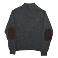 CHAPS Mens Grey Jumper Pullover Plain Roll Neck Regular L Cotton Blend Knitwear