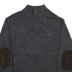CHAPS Mens Grey Jumper Pullover Plain Roll Neck Regular L Cotton Blend Knitwear
