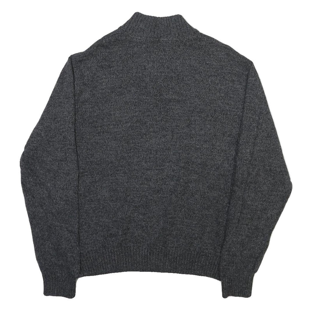 CHAPS Mens Grey Jumper Pullover Plain Roll Neck Regular L Cotton Blend Knitwear