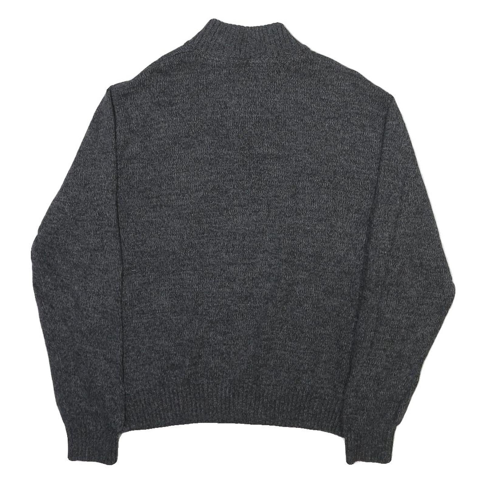 CHAPS Mens Grey Jumper Pullover Plain Roll Neck Regular L Cotton Blend Knitwear