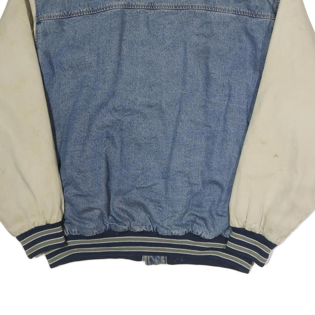 GEAR FOR SPORTS Mens Blue & Cream Denim Button Jacket L Cotton Blend Casual