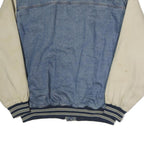 GEAR FOR SPORTS Mens Blue & Cream Denim Button Jacket L Cotton Blend Casual