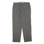 BLACK & BROWN Mens Polyester Blend Grey Regular Fit Straight Leg Trousers W34