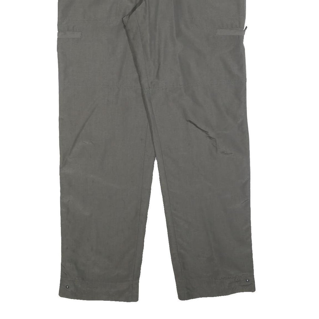 BLACK & BROWN Mens Polyester Blend Grey Regular Fit Straight Leg Trousers W34