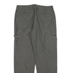 BLACK & BROWN Mens Polyester Blend Grey Regular Fit Straight Leg Trousers W34