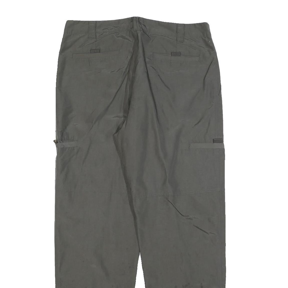 BLACK & BROWN Mens Polyester Blend Grey Regular Fit Straight Leg Trousers W34