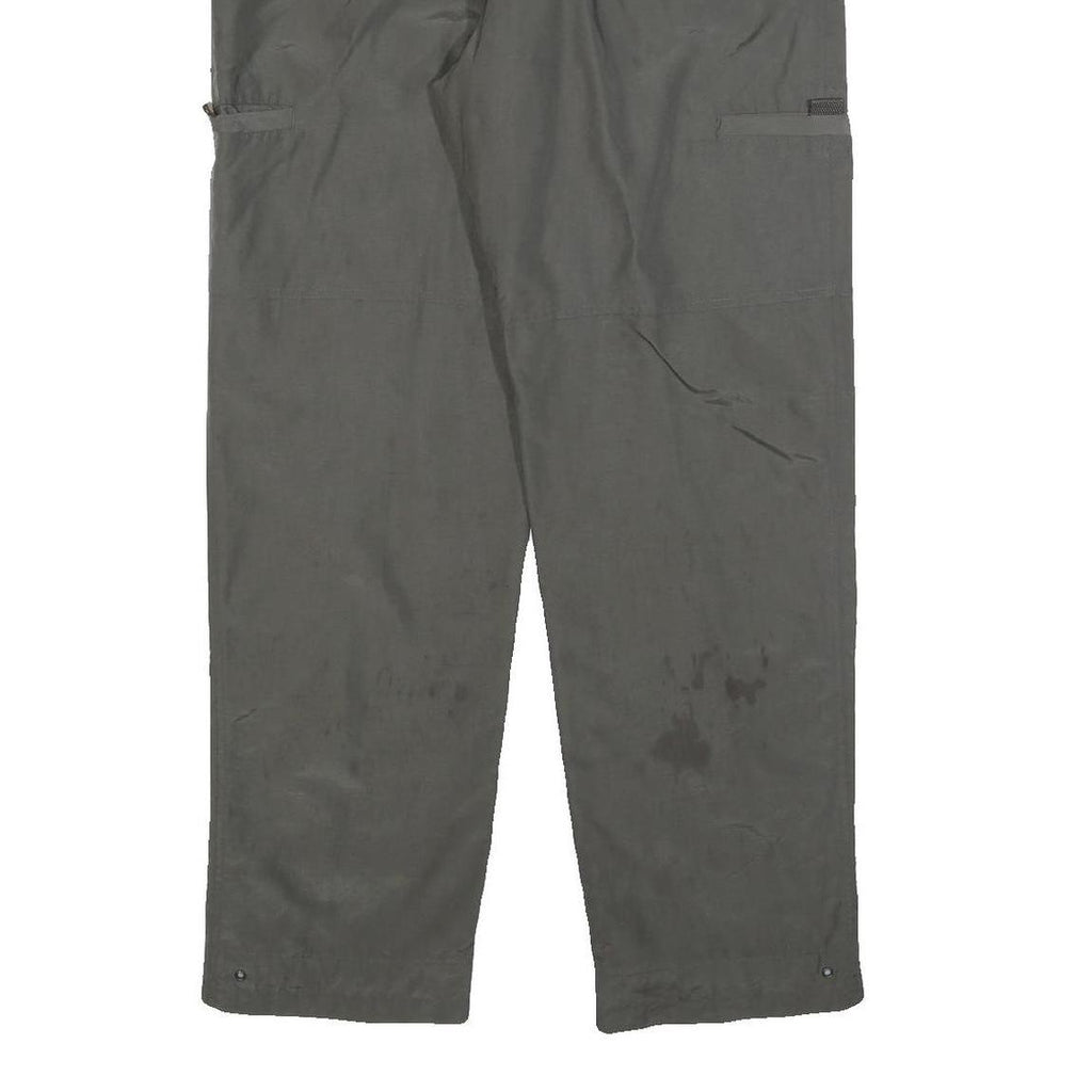 BLACK & BROWN Mens Polyester Blend Grey Regular Fit Straight Leg Trousers W34