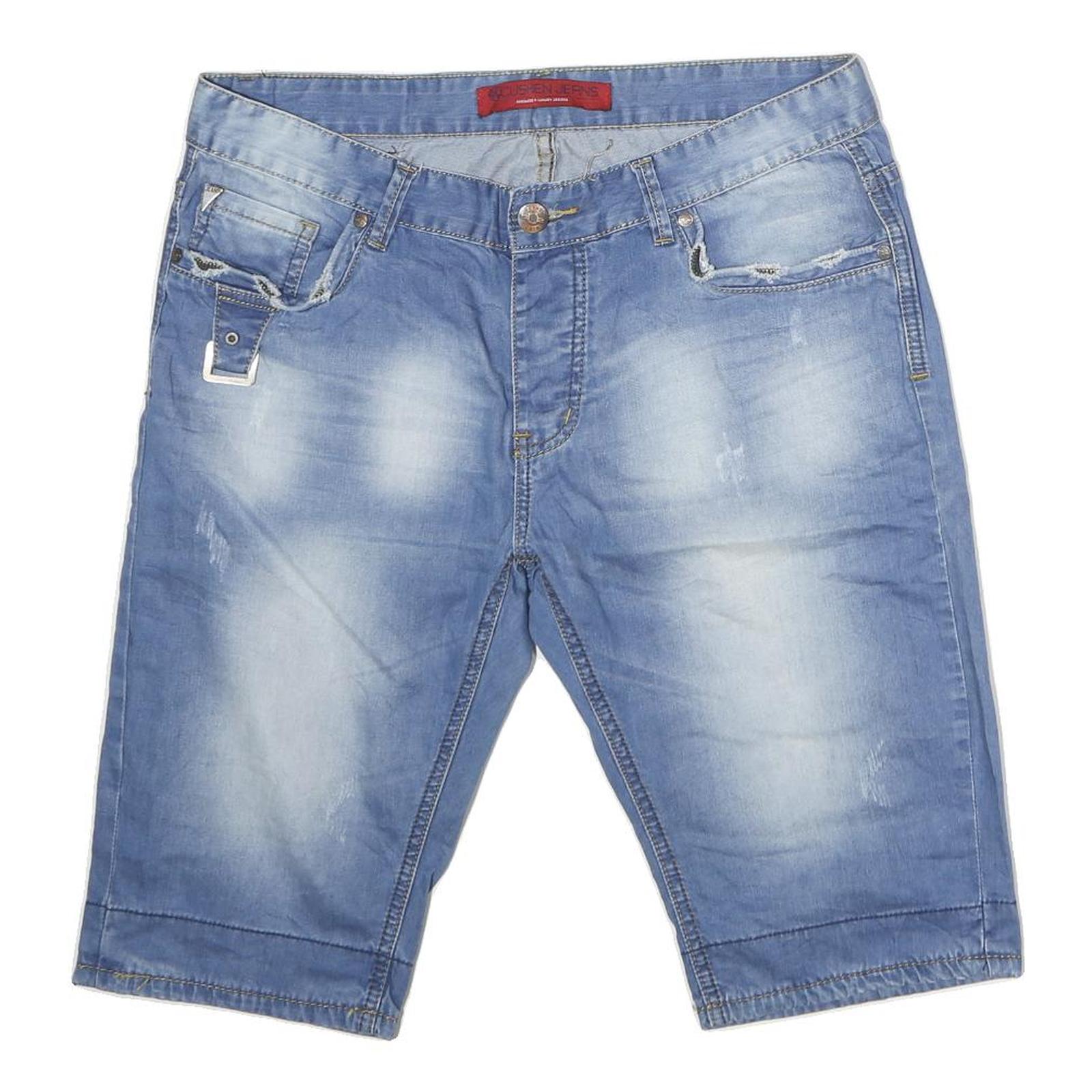 CUSHEN JEANS Mens Denim Blue Casual Shorts M W36 Comfortable Cotton