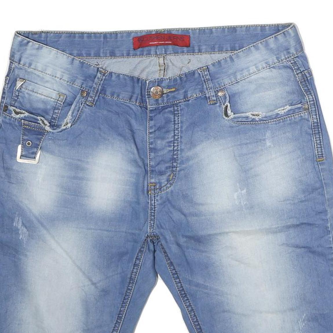 CUSHEN JEANS Mens Denim Blue Casual Shorts M W36 Comfortable Cotton