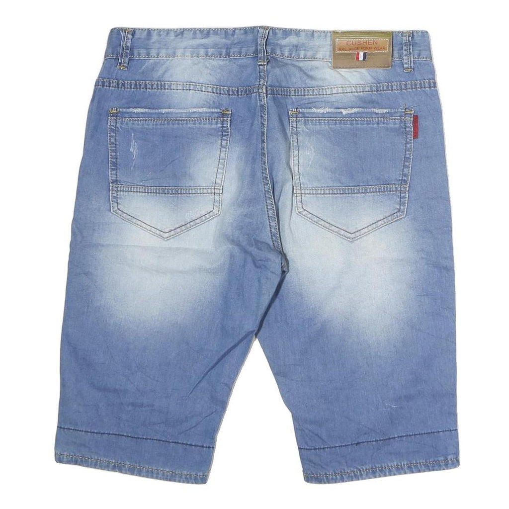 CUSHEN JEANS Mens Denim Blue Casual Shorts M W36 Comfortable Cotton