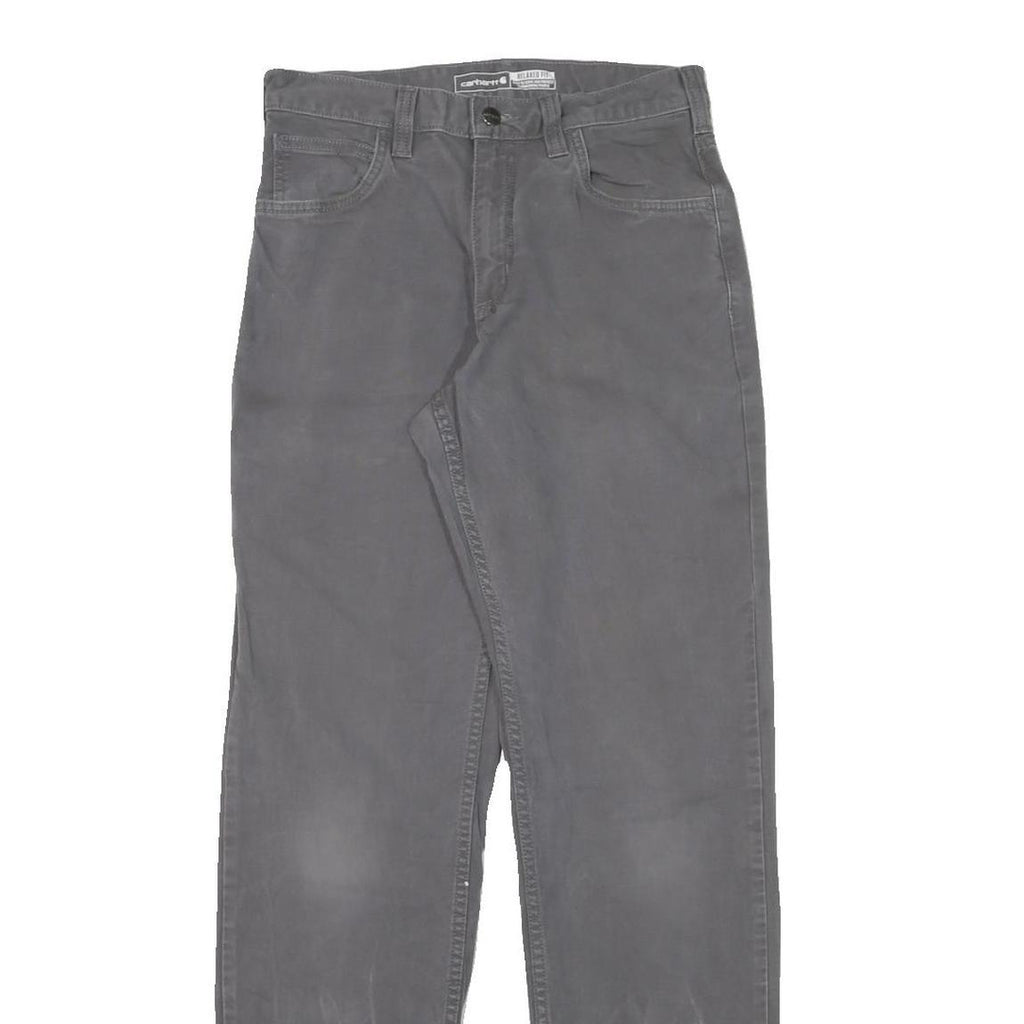 CARHARTT Mens Cotton Blend Grey Relaxed Straight Trousers W28 L32 Workwear