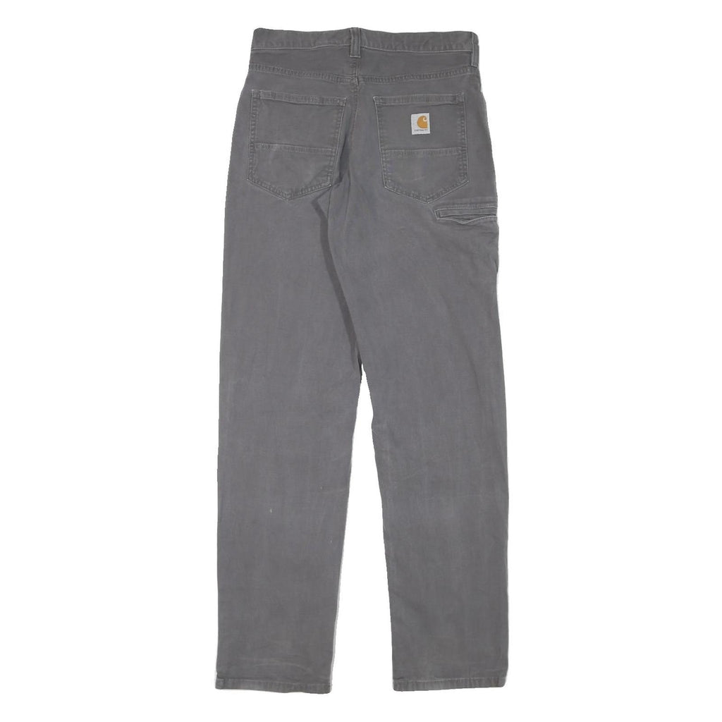 CARHARTT Mens Cotton Blend Grey Relaxed Straight Trousers W28 L32 Workwear