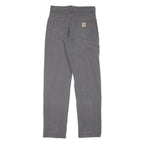 CARHARTT Mens Cotton Blend Grey Relaxed Straight Trousers W28 L32 Workwear