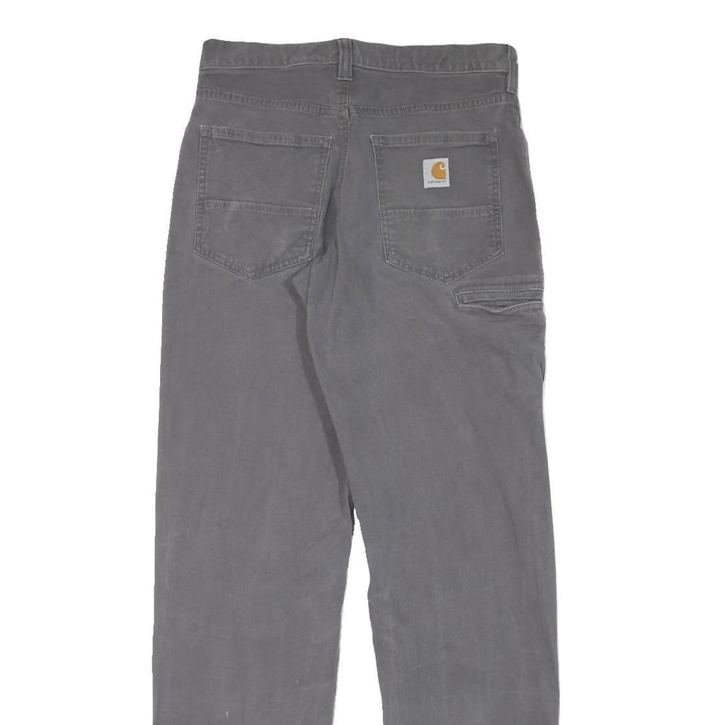 CARHARTT Mens Cotton Blend Grey Relaxed Straight Trousers W28 L32 Workwear