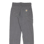CARHARTT Mens Cotton Blend Grey Relaxed Straight Trousers W28 L32 Workwear