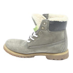 TIMBERLAND Womens Grey Leather Lace-Up Ankle Boots UK 5 Winter Warm Lined