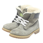 TIMBERLAND Womens Grey Leather Lace-Up Ankle Boots UK 5 Winter Warm Lined