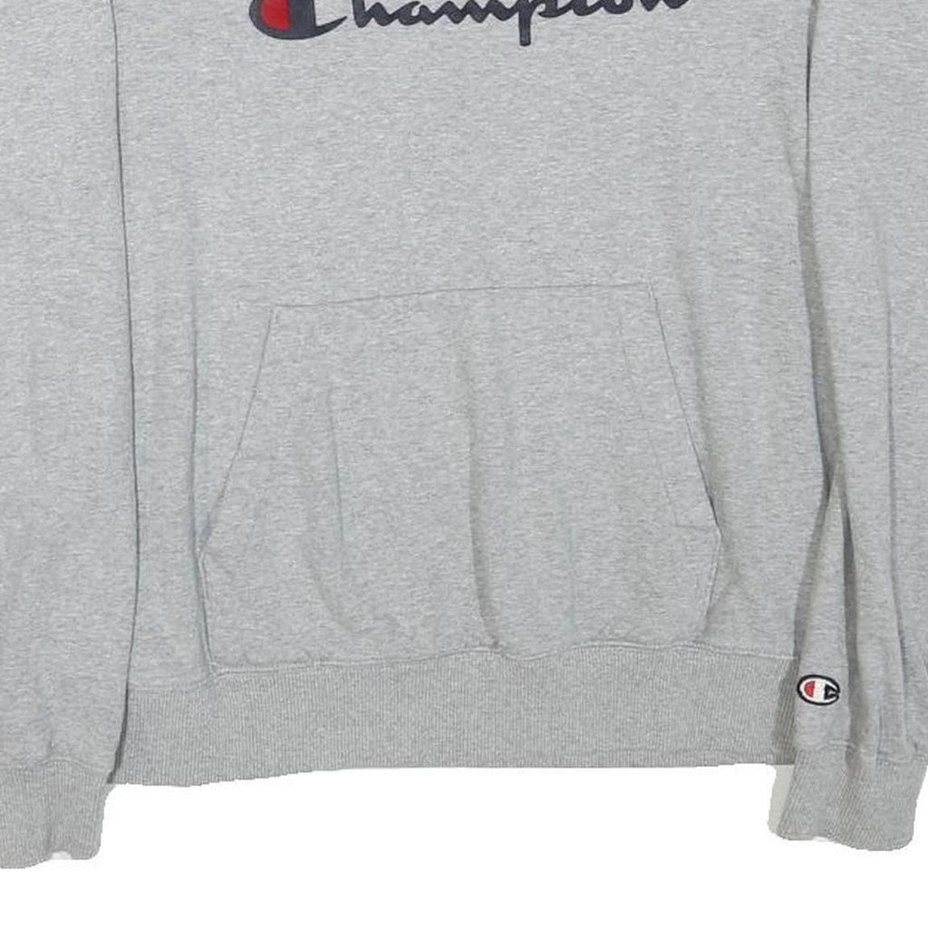 CHAMPION Mens Grey Crew Neck XS Logo Print Cotton Blend Sweatshirt Pullover