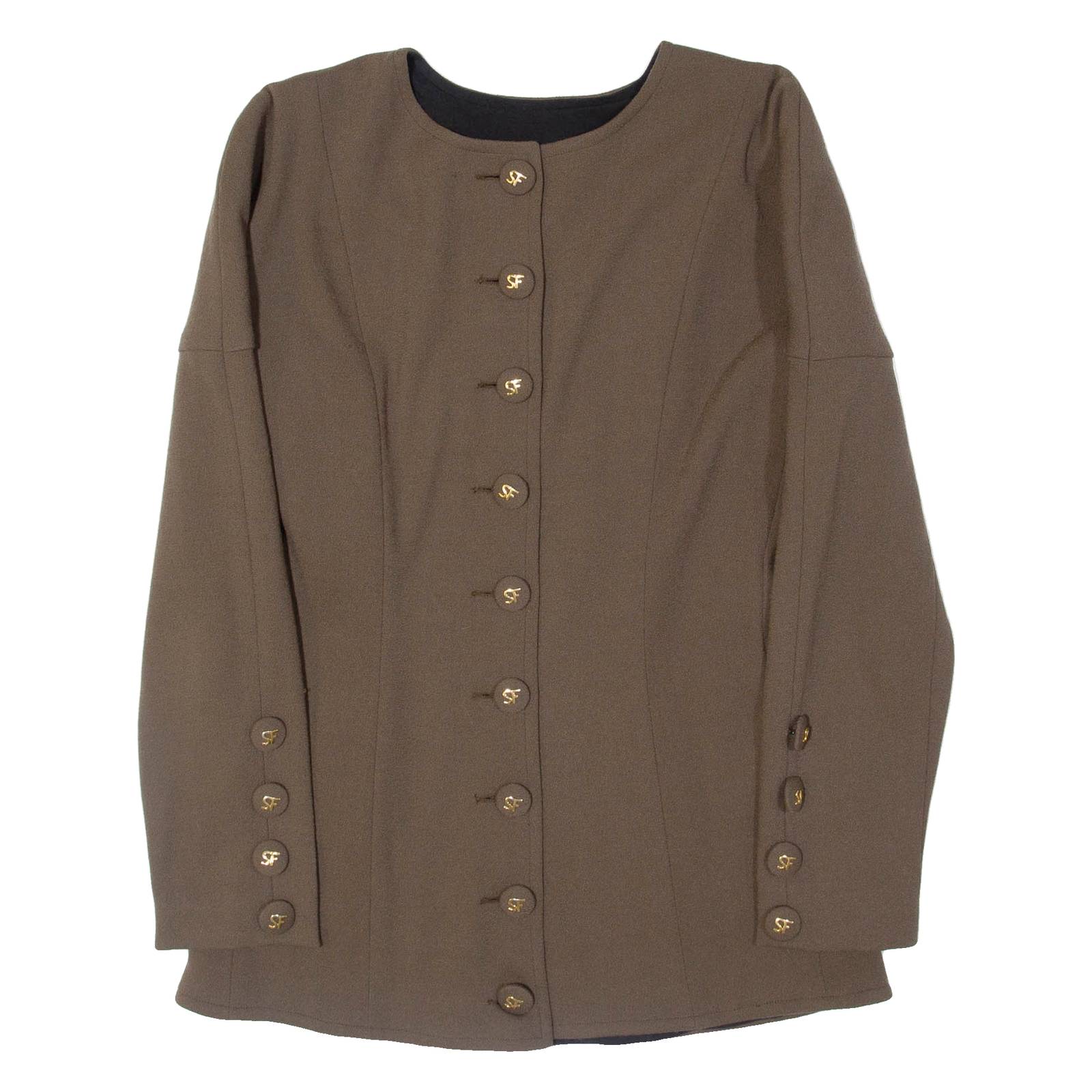 SONIA FARES Womens Jacket Green S