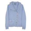 LAUREN RALPH LAUREN Womens Blue Cotton Blend Jacket S Zip Casual Comfortable