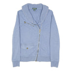 LAUREN RALPH LAUREN Womens Blue Cotton Blend Jacket S Zip Casual Comfortable