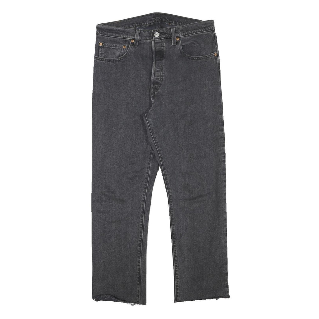 LEVI'S 501 Womens Jeans Black Regular Straight Denim Medium W31 L27 Classic Fit