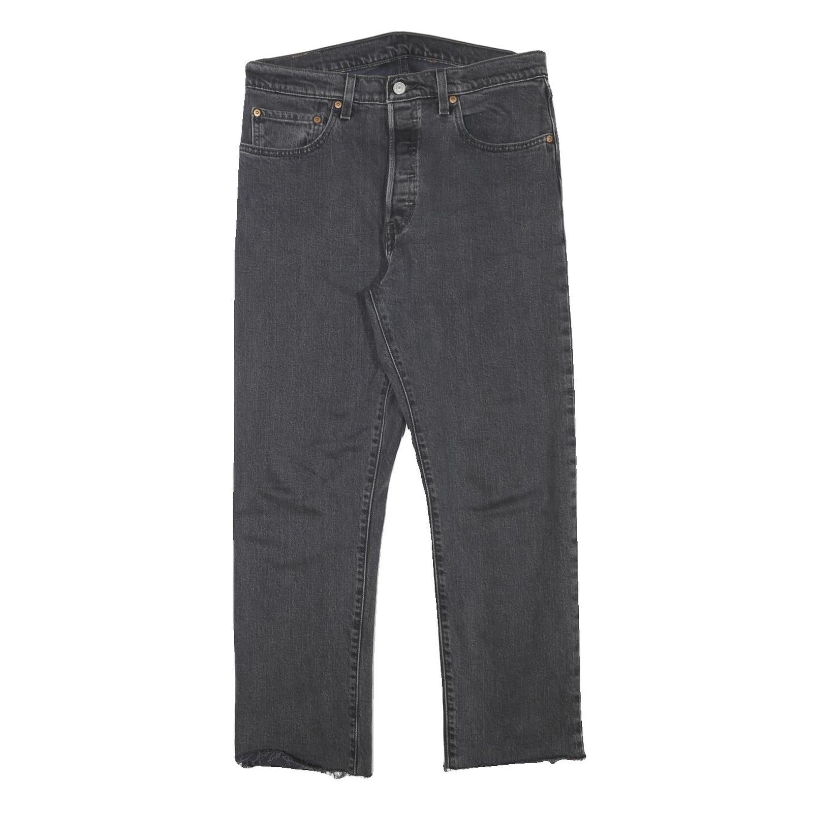 LEVI'S 501 Womens Jeans Black Regular Straight Denim Medium W31 L27 Classic Fit