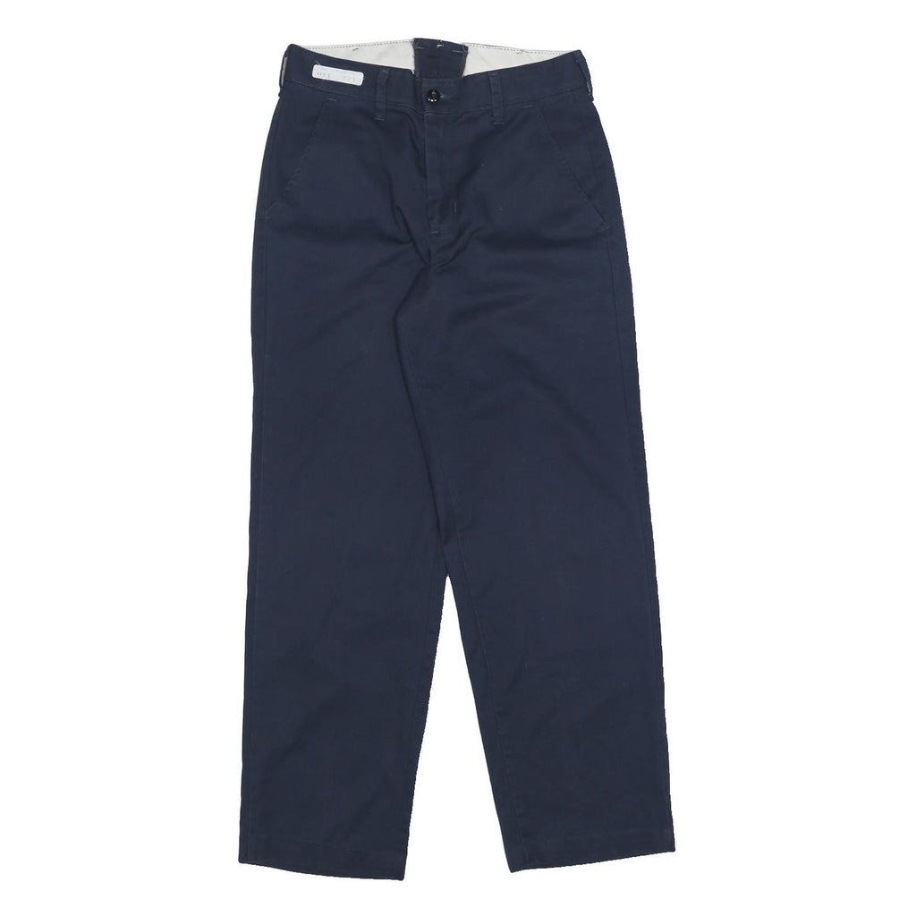 RED KAP Mens Cotton Blend Blue & Navy Regular Fit Straight Leg Trousers W30 L28