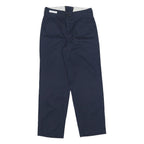 RED KAP Mens Cotton Blend Blue & Navy Regular Fit Straight Leg Trousers W30 L28
