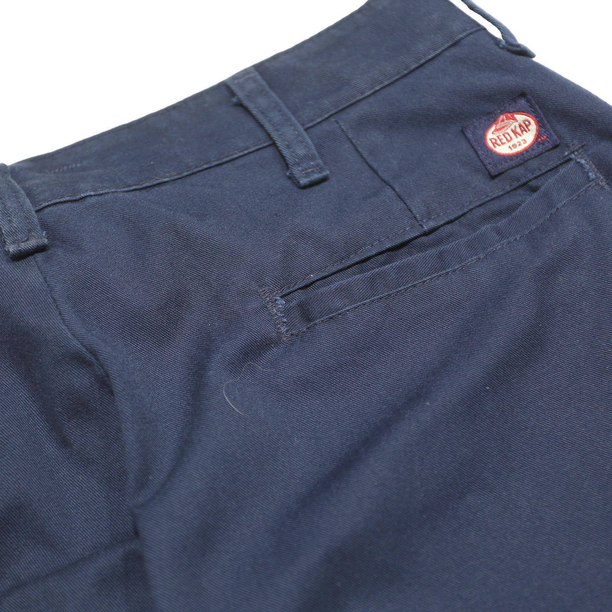 RED KAP Mens Cotton Blend Blue & Navy Regular Fit Straight Leg Trousers W30 L28