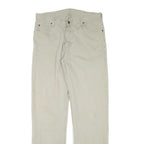 LEE Mens Cotton Blend Beige Regular Fit Straight Leg Trousers W32 L33 Casual Zip