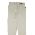 LEE Mens Cotton Blend Beige Regular Fit Straight Leg Trousers W32 L33 Casual Zip