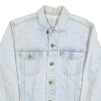 LEVI'S Mens Blue Denim Jacket S Cotton Classic Button Closure Casual Retro