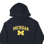 CHAMPION Womens Navy Blue Michigan Hoodie M Cotton Blend Casual Pullover