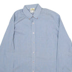 CLUB Mens Shirt Blue Striped Long Sleeve M