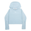PUMA Womens Blue Hoodie XS Cotton Blend Lightweight Pullover Casual