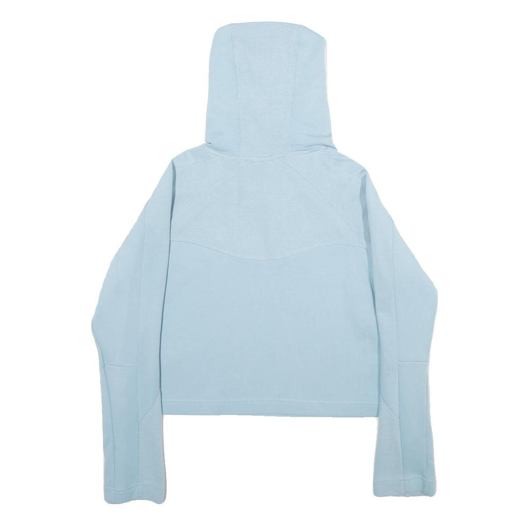 PUMA Womens Blue Hoodie XS Cotton Blend Lightweight Pullover Casual