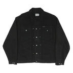 CALVIN KLEIN JEANS Mens Black Denim Jacket XL Cotton Blend Button Denim