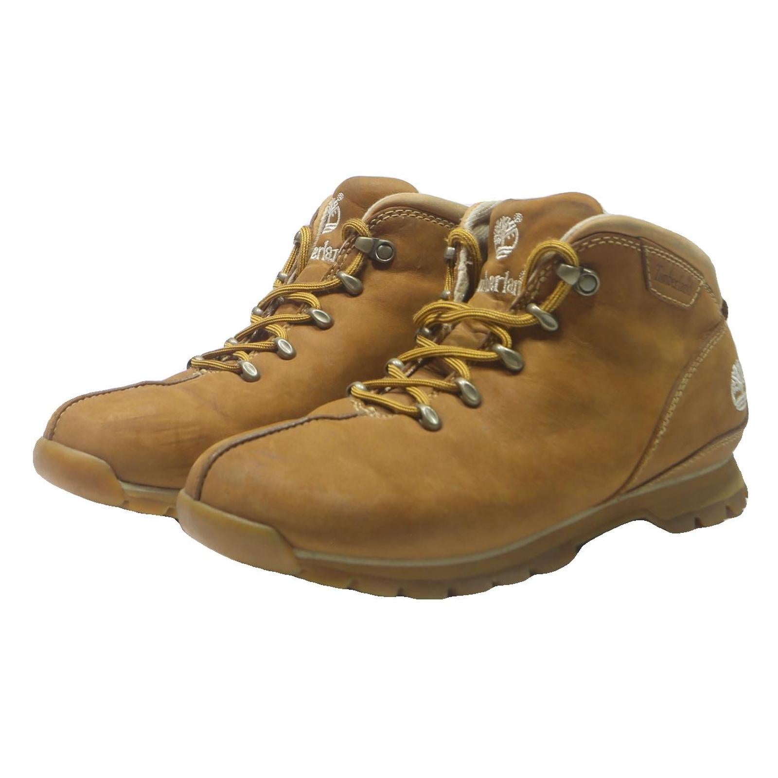 TIMBERLAND Womens Classic Chukka Boots Leather Tan UK 8.5 Outdoor Lace-Up