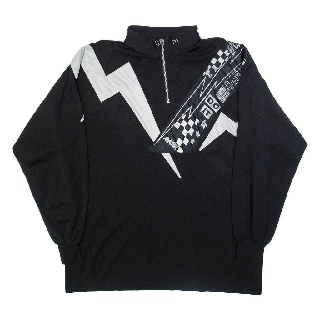 MASSER Mens Jersey Black 1/4 Zip L