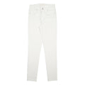 LEVI'S 721 Womens Slim White Denim Jeans W26 L30 Stretch Cotton Blend Zip