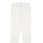 LEVI'S 721 Womens Slim White Denim Jeans W26 L30 Stretch Cotton Blend Zip