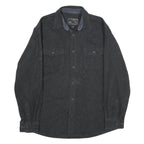 GRIZZLY MOUNTAIN Mens Black Shirt L Cotton Long Sleeve Casual Button Front