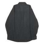 GRIZZLY MOUNTAIN Mens Black Shirt L Cotton Long Sleeve Casual Button Front