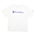 CHAMPION Mens White Cotton Blend Graphic T-Shirt XL Short Sleeve Crew Neck