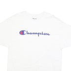 CHAMPION Mens White Cotton Blend Graphic T-Shirt XL Short Sleeve Crew Neck