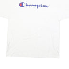 CHAMPION Mens White Cotton Blend Graphic T-Shirt XL Short Sleeve Crew Neck