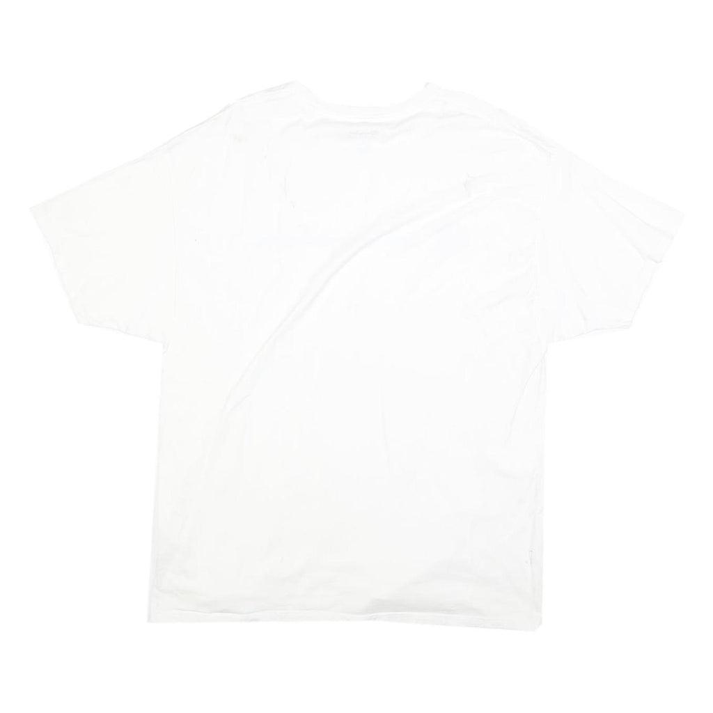 CHAMPION Mens White Cotton Blend Graphic T-Shirt XL Short Sleeve Crew Neck