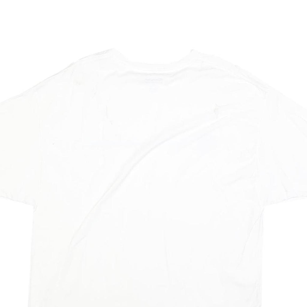 CHAMPION Mens White Cotton Blend Graphic T-Shirt XL Short Sleeve Crew Neck